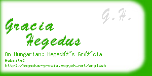 gracia hegedus business card